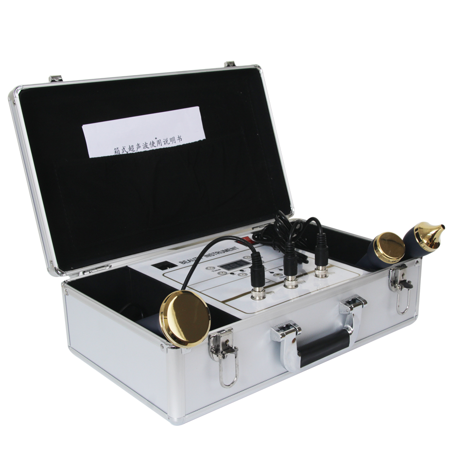 New Portable 3In1 1MHz 3MHz Ultrasonic Beauty Instrument Ultrasound Skin Care Facial Massager Anti Aging Beauty Therapy With 3 Probe