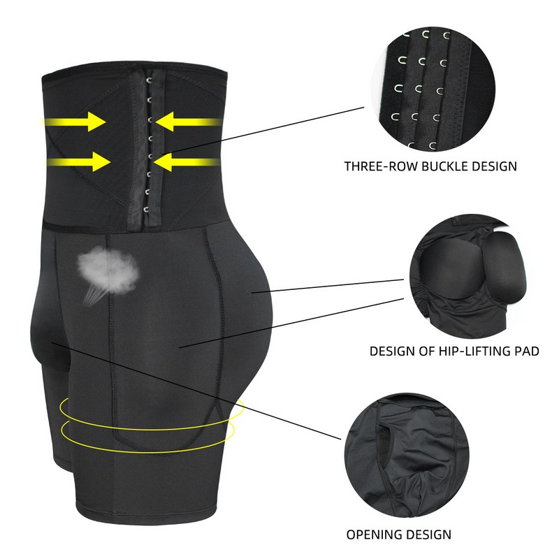 Men High Waisted Shapers Boxer Brief Slimming Body Shaper Shorts Tummy Control Panties Butt Lifter Shapewear Fitness Shaping Underwear S-6XL