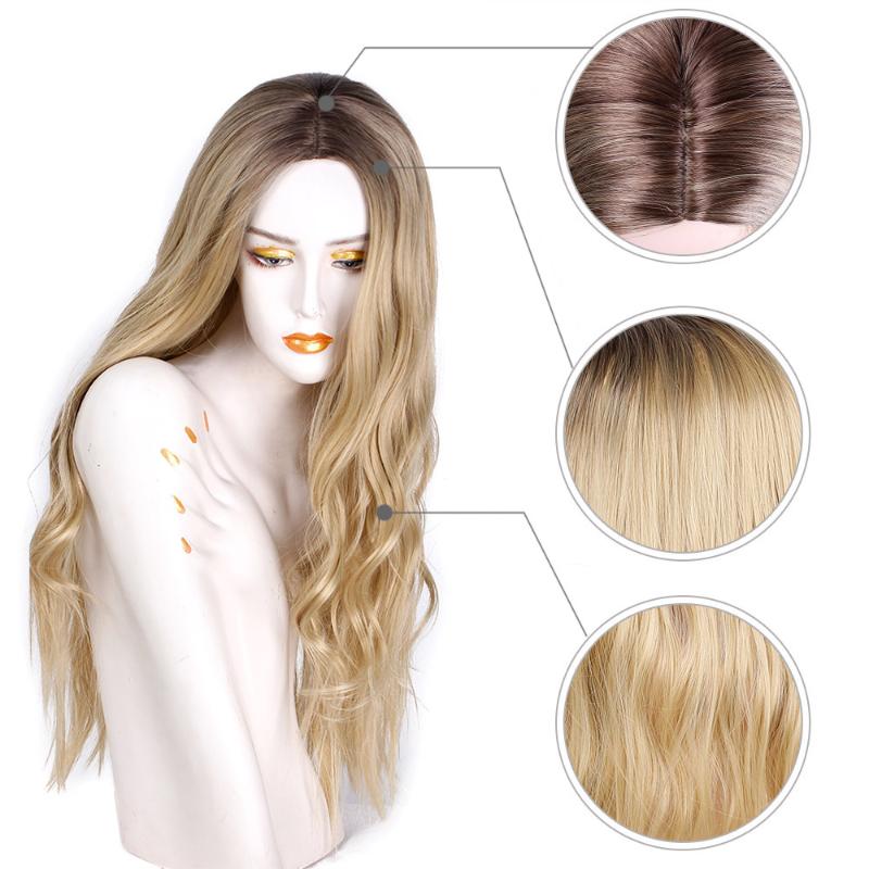 28 inch Blonde Wig Long Wavy Ombre Platinum Blonde Synthetic Wigs For Women Daily Party Wigs Two Tone Natural Middle Part Wig, #2
28 inch Blonde Wig Long Wavy Ombre Platinum Blonde Synthetic Wigs For Women Daily Party Wigs Two Tone Natural Middle Part Wig, #2