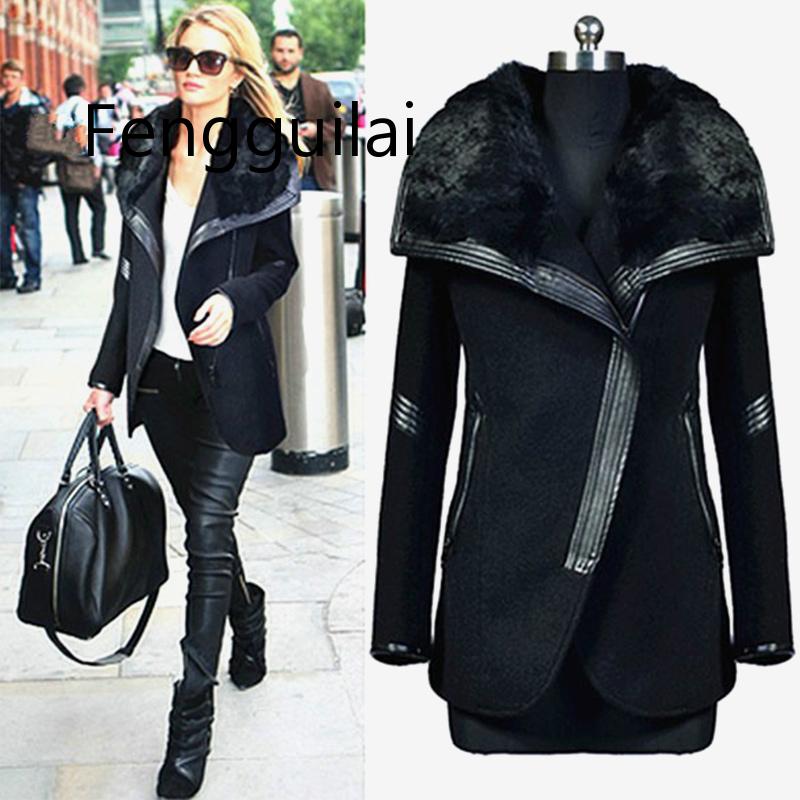 Women's Fur Collar Winter Coat 2019 Autumn Female Fashion Jacket Lady Warm Solid Black Pocket Wool Blend Overcoat Outwear
Women's Fur Collar Winter Coat 2019 Autumn Female Fashion Jacket Lady Warm Solid Black Pocket Wool Blend Overcoat Outwear