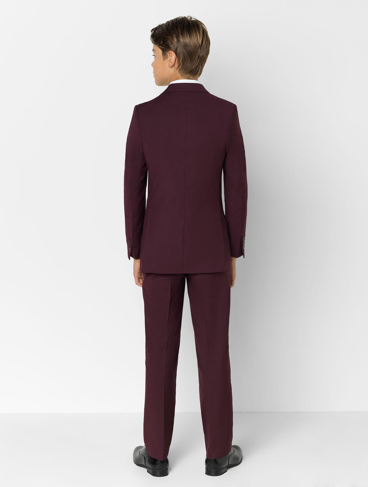 Dark Red Boys Tuxedo Boys Dinner Suits Boys Formal Suits Tuxedo for Kids Tuxedo Formal Occasion Suits For Little Men Three Pieces