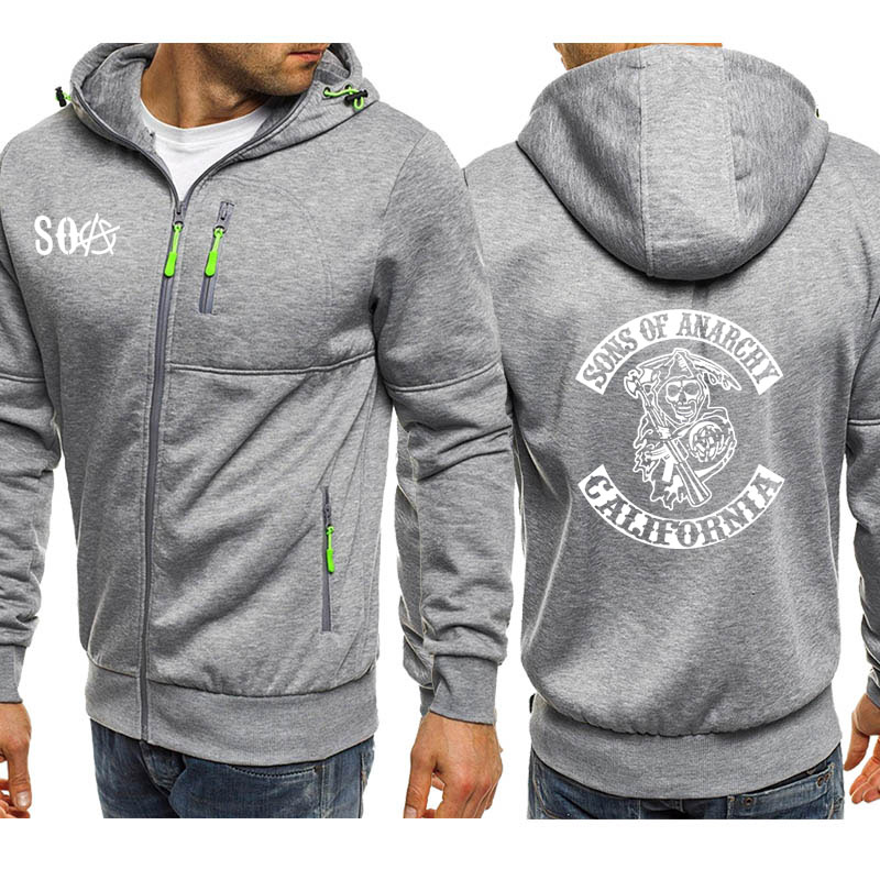 SOA Anarchy Children's Fashion SAMCRO Men's Sportswear Zip Hoodie Shantou Men's Casual Fleece Sweatshirt HipHop Warm Hat, Black
SOA Anarchy Children's Fashion SAMCRO Men's Sportswear Zip Hoodie Shantou Men's Casual Fleece Sweatshirt HipHop Warm Hat, Black