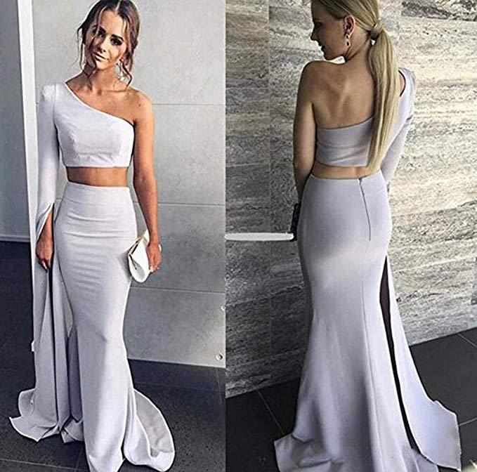 Yousef Aljasimi Evening Gown Dresses Mermaid Two Piece One Shoulder Long Prom Evening Party Gowns, Brown
Yousef Aljasimi Evening Gown Dresses Mermaid Two Piece One Shoulder Long Prom Evening Party Gowns, Brown
