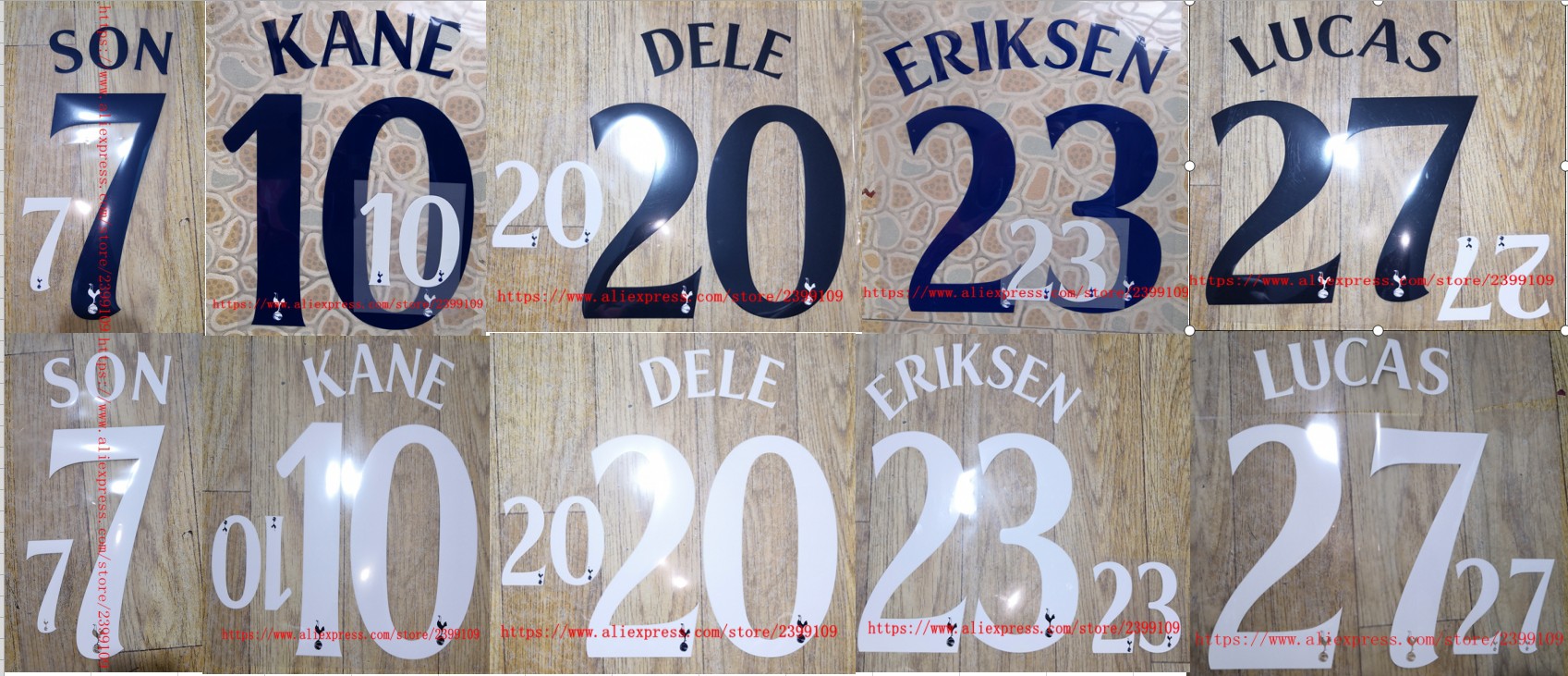 2018-2019 KANE ERIKSEN SON LUCAS DELE nameset name numbering soccer patch soccer badge
2018-2019 KANE ERIKSEN SON LUCAS DELE nameset name numbering soccer patch soccer badge