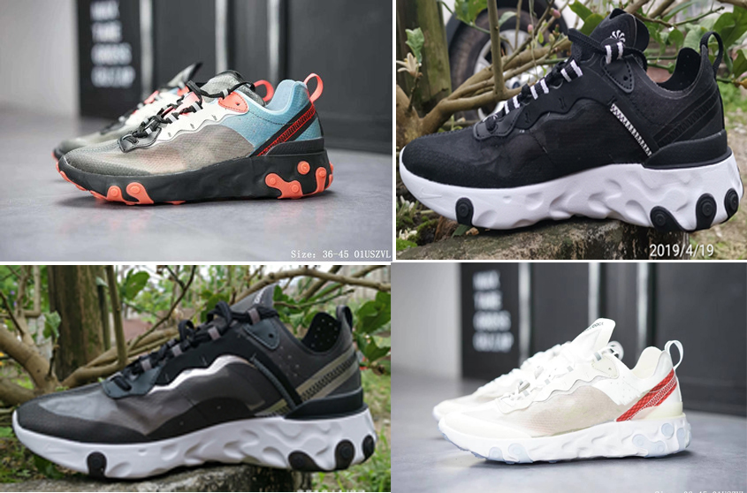NEW React Element 87 men women running shoes white black NEPTUNE GREEN blue mens trainer designer breathable sports sneakers size 36-45, White;red
NEW React Element 87 men women running shoes white black NEPTUNE GREEN blue mens trainer designer breathable sports sneakers size 36-45, White;red