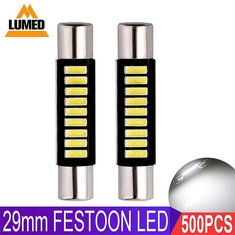 500x 29mm Festoon LED C5W Car 9 leds 4014 Auto Interior For Sun Visor Vanity Mirror Lights DC 12V, As pic
500x 29mm Festoon LED C5W Car 9 leds 4014 Auto Interior For Sun Visor Vanity Mirror Lights DC 12V, As pic