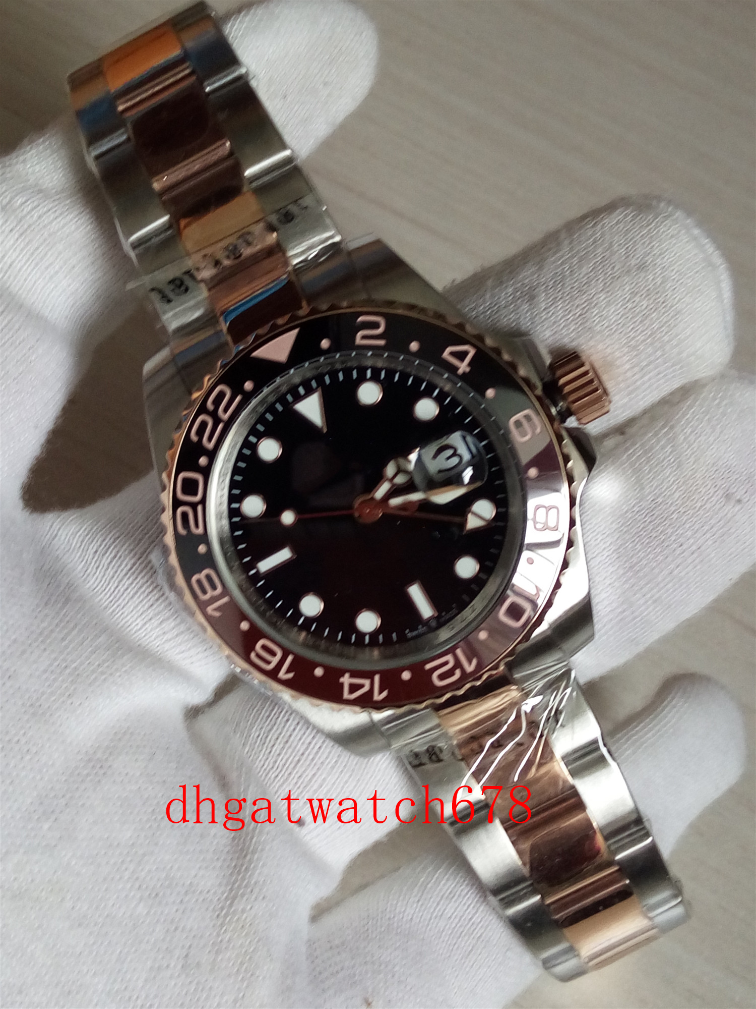 Luxury High quality Wristwatches GMT II 126711CHNR 126711 40mm Two tones 18k Rose Gold Asia 2813 Movement Automatic Mens Watch Watches, Slivery;brown
Luxury High quality Wristwatches GMT II 126711CHNR 126711 40mm Two tones 18k Rose Gold Asia 2813 Movement Automatic Mens Watch Watches, Slivery;brown