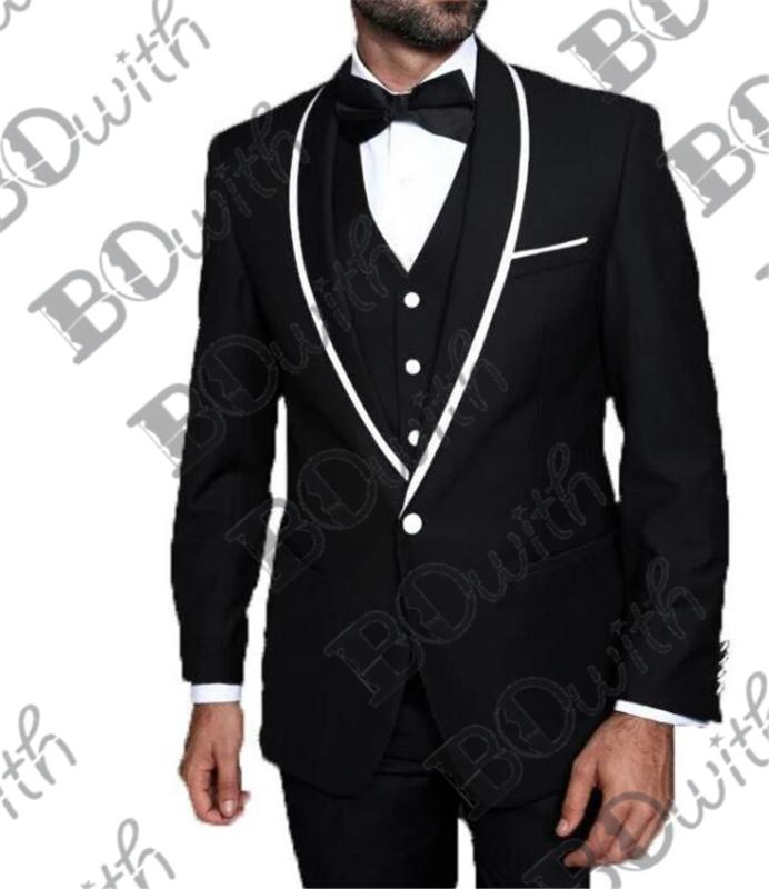 Black Shawl Lapel Men Blazer Pants Wedding Tuxedos Men Suits For Groom Custom Made Homme Best Man Suit (Jacket+Pants+Vest, 001
Black Shawl Lapel Men Blazer Pants Wedding Tuxedos Men Suits For Groom Custom Made Homme Best Man Suit (Jacket+Pants+Vest, 001