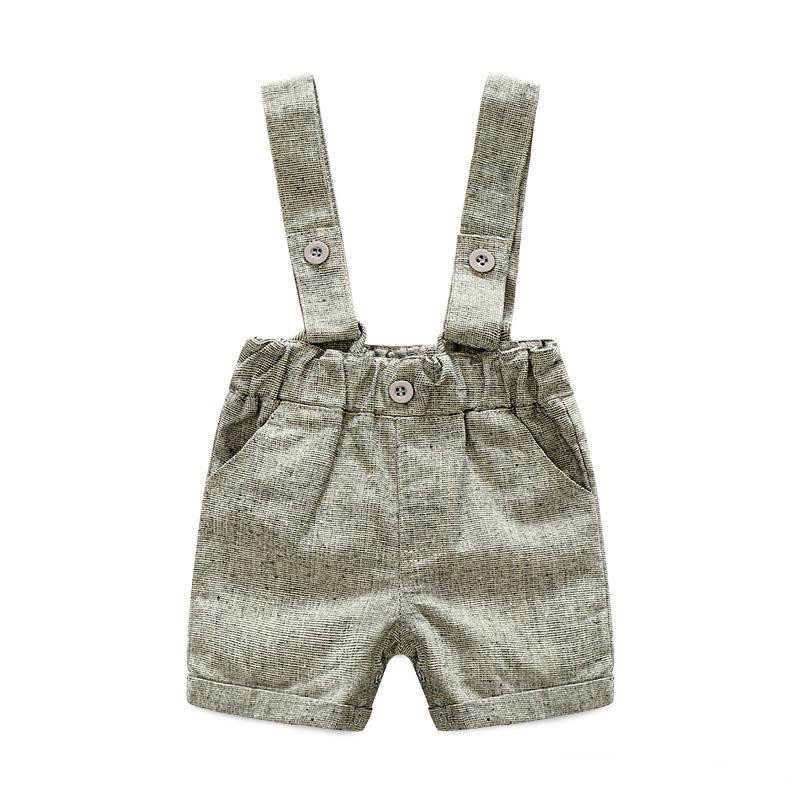 Summer New 2019 Fashion Baby Boy Clothes Gentleman T-shirt Overalls Cotton Children Sets Kids Clothing Newborn Clothing Sets 2pcs
