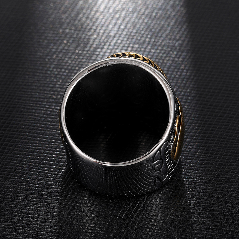 Stainless Steel Cross Pattern Casting Rings Praying Hands Together Hip Hop Men's Finger Ring Christian Jewelry