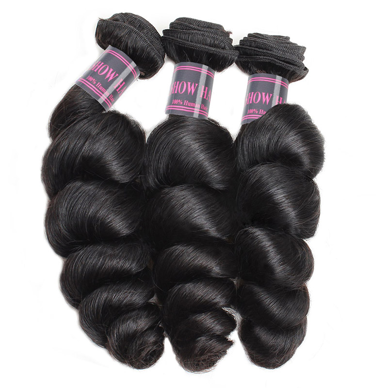 3 Bundles 8-38 inch Deep Loose Brazilian Human Hair Bundles Yaki Straight Deep Curly Body Water Wave Straight Color Virgin Hair Extensions