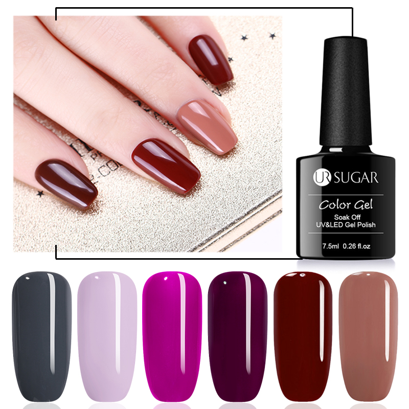 UR SUGAR Pure UV Gel Nail Polish Base Top Coat Uv Gel Nail Art Varnish Hybrid Soak Off Lacquer Manicure Polish, 25