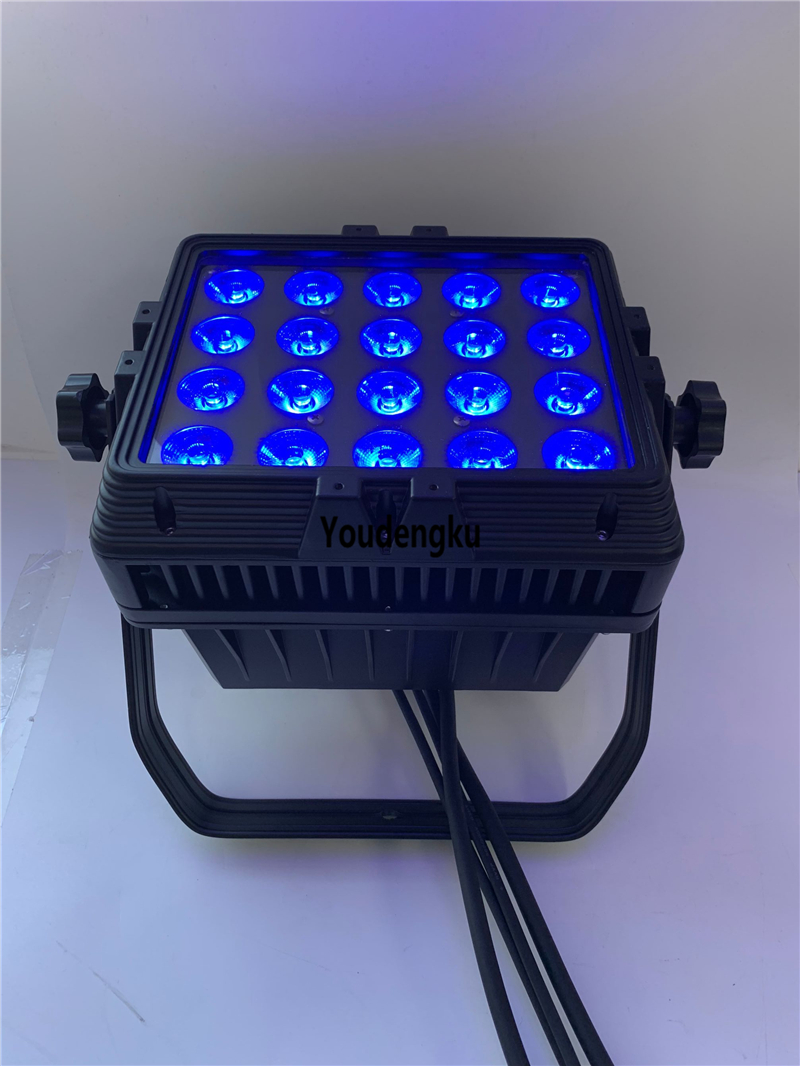 2pcs 20*18w IP65 LED Outdoor city color wall washer stage lighting 6 in1 rgbwa uv outdoor led wall washer light