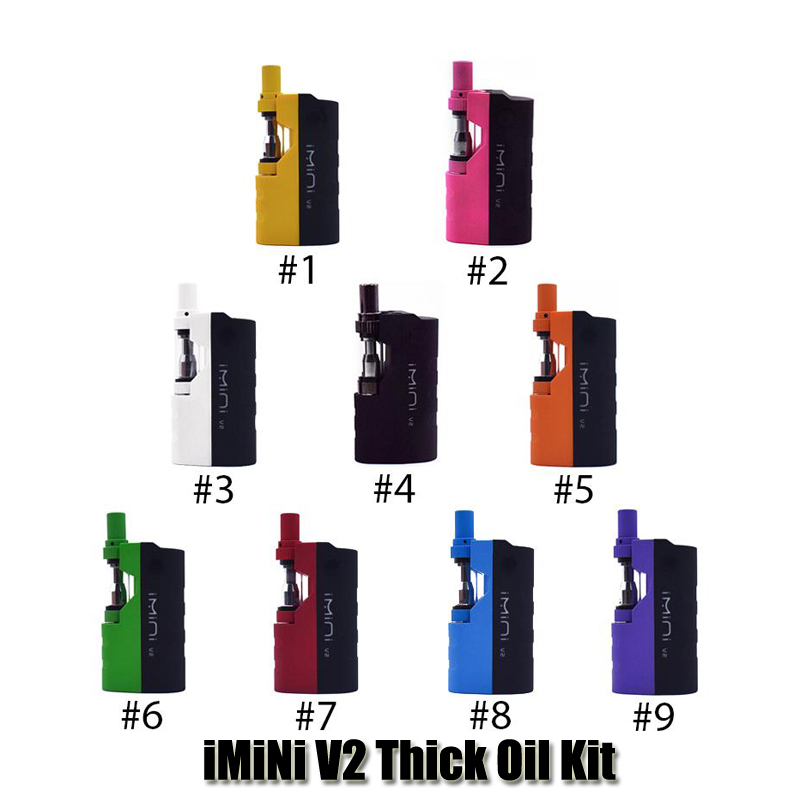 Original imini V2 Thick Oil Kit 650mAh Battery Box Mod 510 Thread 0.5ml 1.0ml Imini I1 Tank Cartridge Vaporizer Kits Authentic
Original imini V2 Thick Oil Kit 650mAh Battery Box Mod 510 Thread 0.5ml 1.0ml Imini I1 Tank Cartridge Vaporizer Kits Authentic