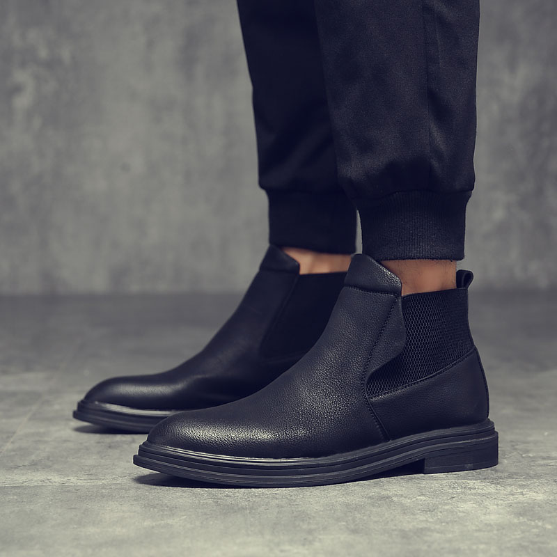 2020 Men Ankle Boots Breathable Men Boots Leather High Top Shoes Outdoor Casual Winter Shoes, Black
2020 Men Ankle Boots Breathable Men Boots Leather High Top Shoes Outdoor Casual Winter Shoes, Black