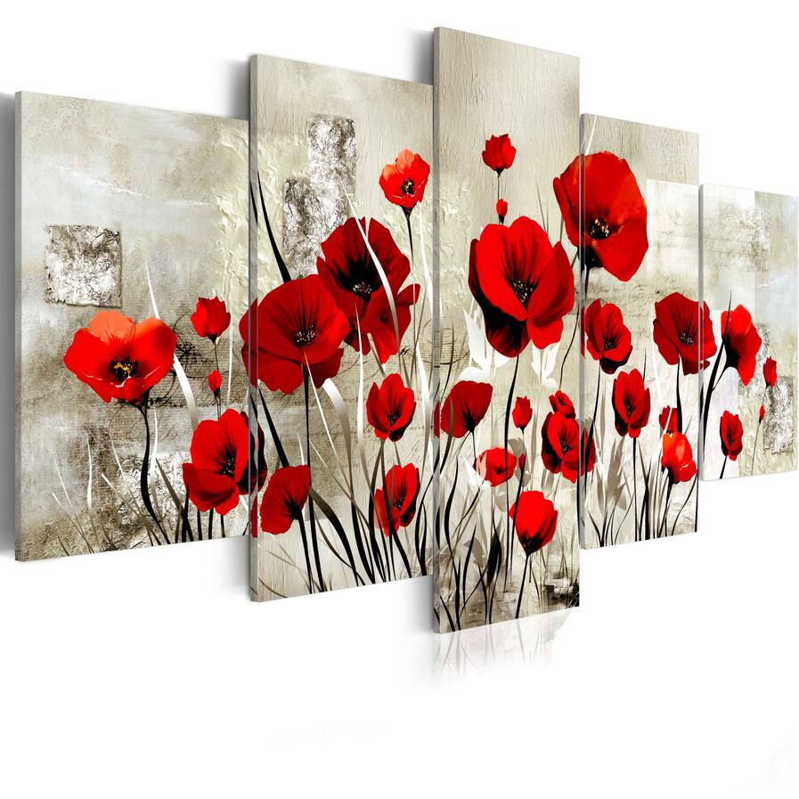 Modern Prints Orchid Flowers Oil Painting on Canvas Art Flowers Wall Pictures for Living Room and Bedroom (No Frame)