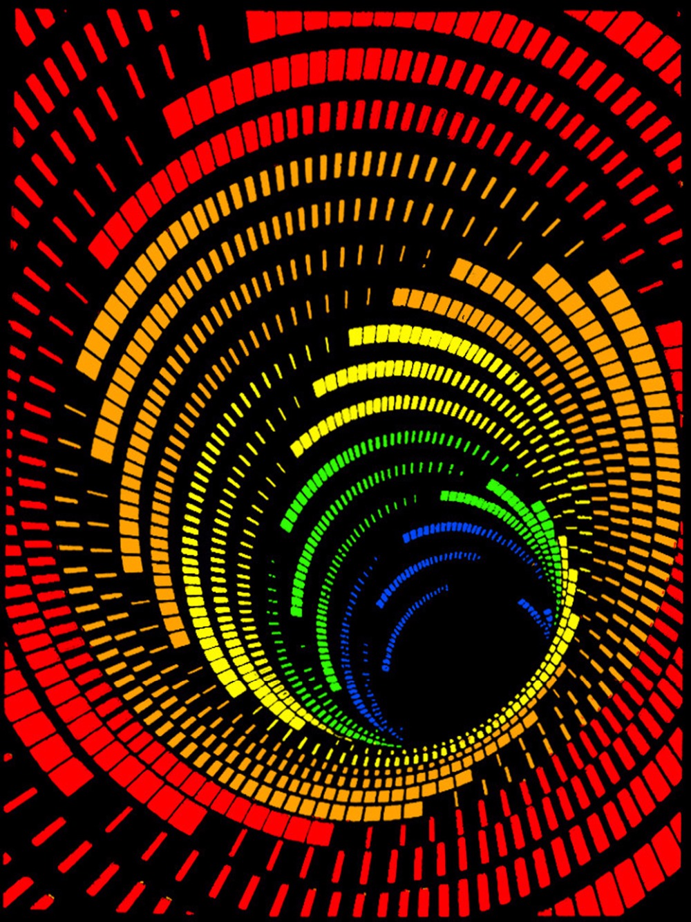 Cosmic Tunnel Blacklight Reactive Fabric poster 16x13 Decor 01