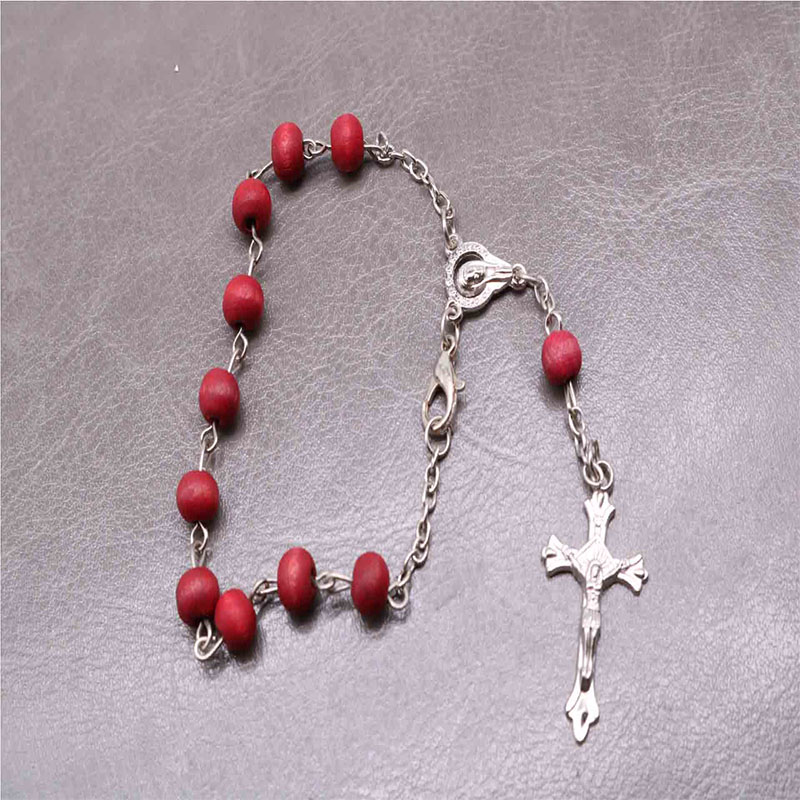 48 pieces of wood beads scented rosary cross bracelet 6MM aroma rose wood beads, religious prayer bracelet, Mary Center
48 pieces of wood beads scented rosary cross bracelet 6MM aroma rose wood beads, religious prayer bracelet, Mary Center