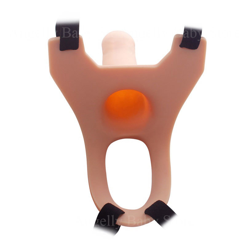 GaGu Hollow Silicone Strapon Dildo for Men Penis Pump Extend Strap on Dildo No Vibration Strap-On Penis Extender with Harness Y200422