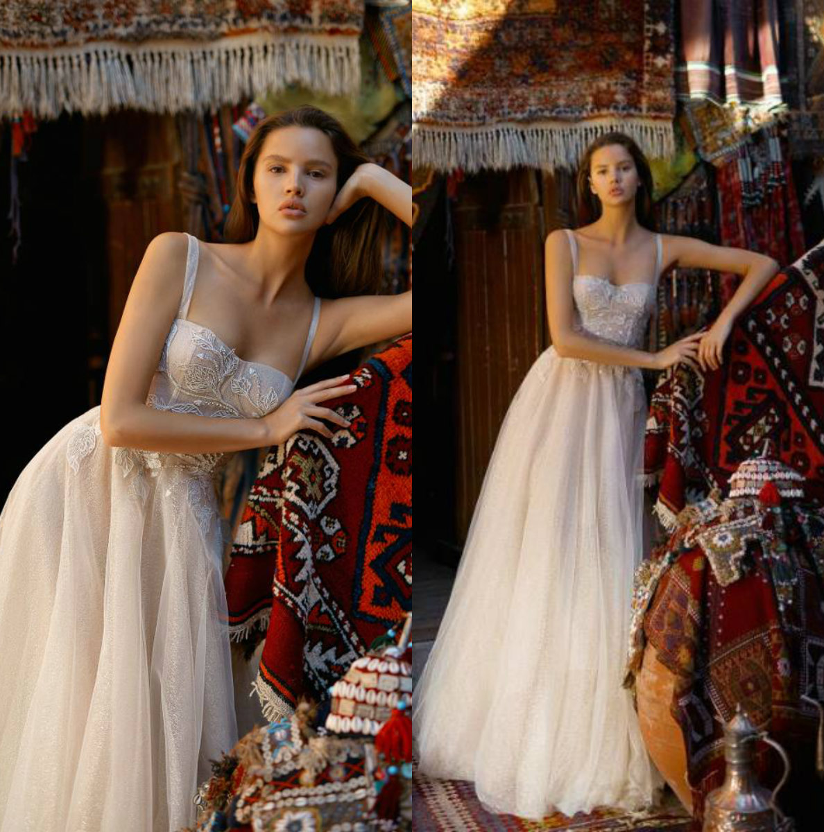 Liz Martinez 2019 Wedding Dresses Spaghetti Sexy Backless Boho Bridal Gowns With Beads Lace A Line Wedding Dress Beach robe de mariée Cheap