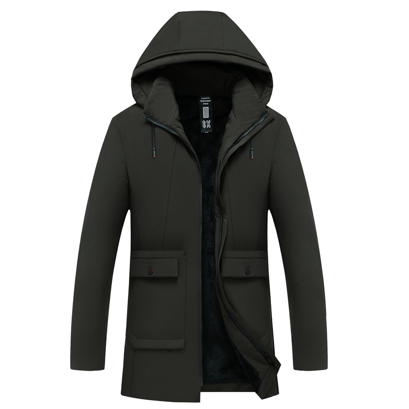 Plus Velvet Thick Long Cotton Coat Business Casual Hooded Warm Cotton Jacket Mens Winter Jacket Parkas, Green
Plus Velvet Thick Long Cotton Coat Business Casual Hooded Warm Cotton Jacket Mens Winter Jacket Parkas, Green