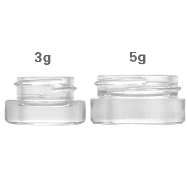 Food Grade Non-Stick 3ml 5ml Glass Jar Container Wax Dab pen rosin Jar Dry Herb Container with Black Lid free shipping SN3135
Food Grade Non-Stick 3ml 5ml Glass Jar Container Wax Dab pen rosin Jar Dry Herb Container with Black Lid free shipping SN3135