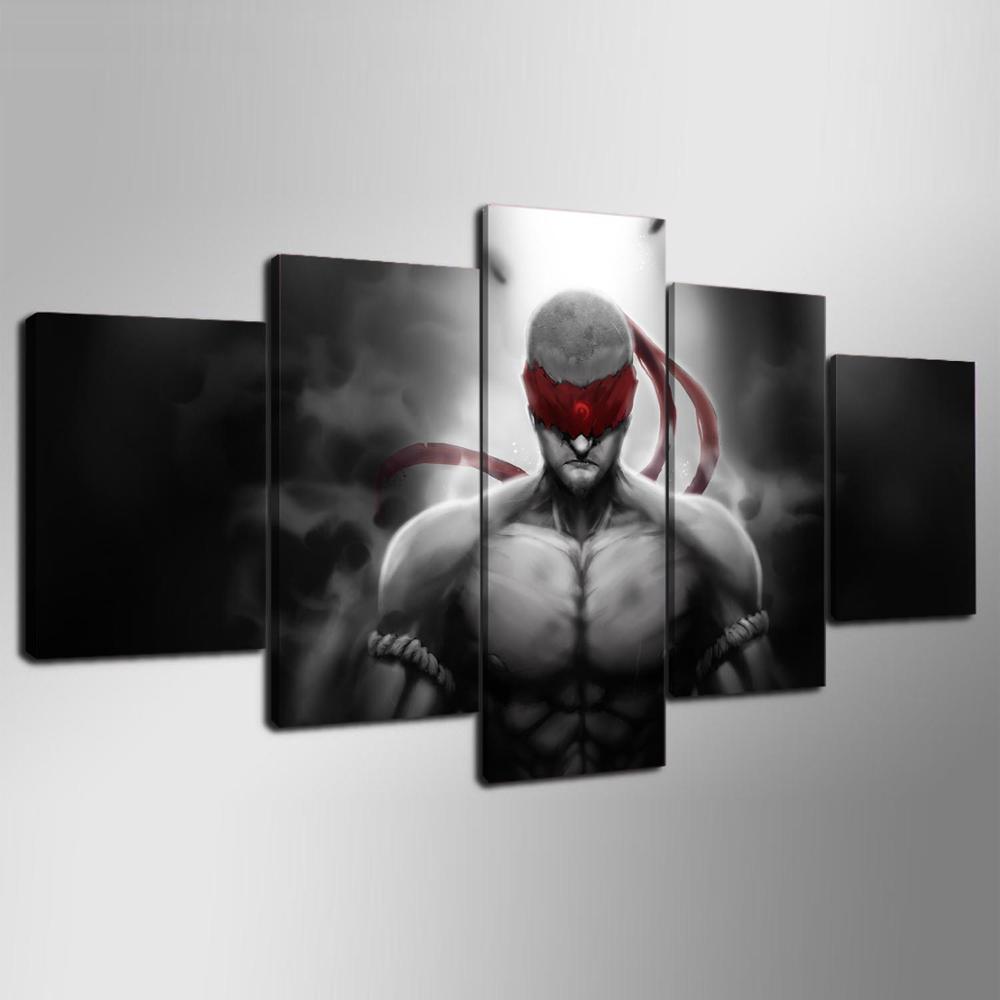 Canvas Painting Living Room Wall 5 Panels Strong Man Poster Frames In Modular Printed No Frame