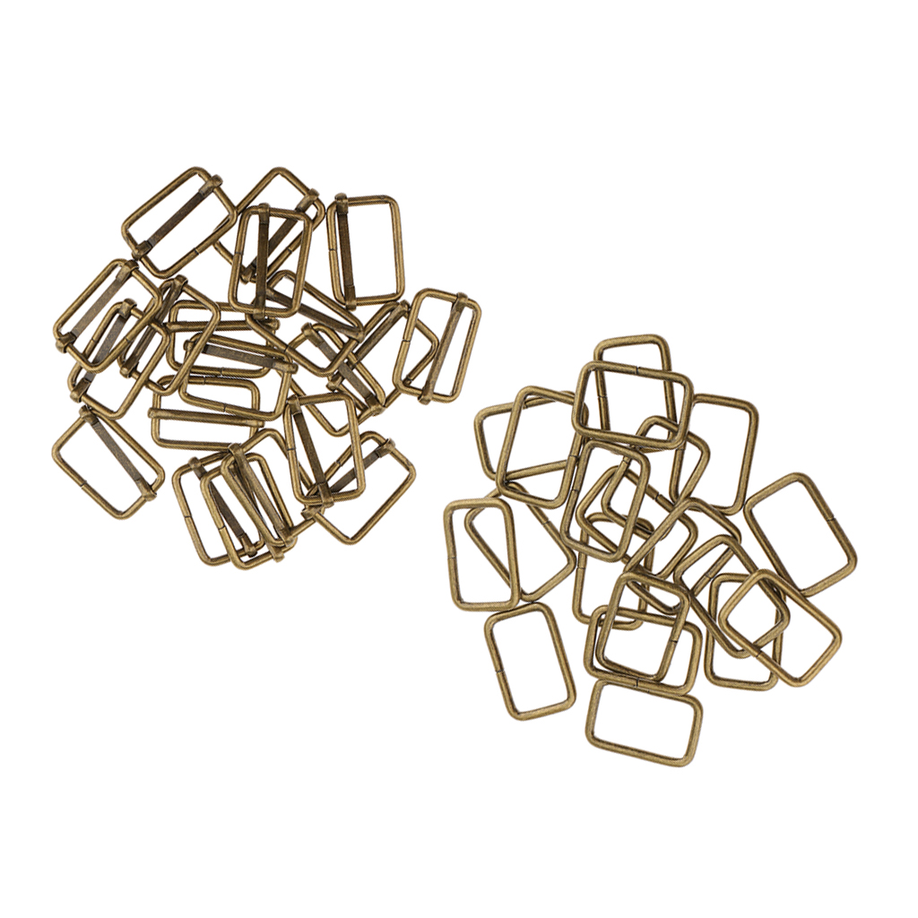 40pcs metal square ring buckle diy luggage belt shoe hat slide making sewing craft inside width 20mm 25mm, Black
40pcs metal square ring buckle diy luggage belt shoe hat slide making sewing craft inside width 20mm 25mm, Black