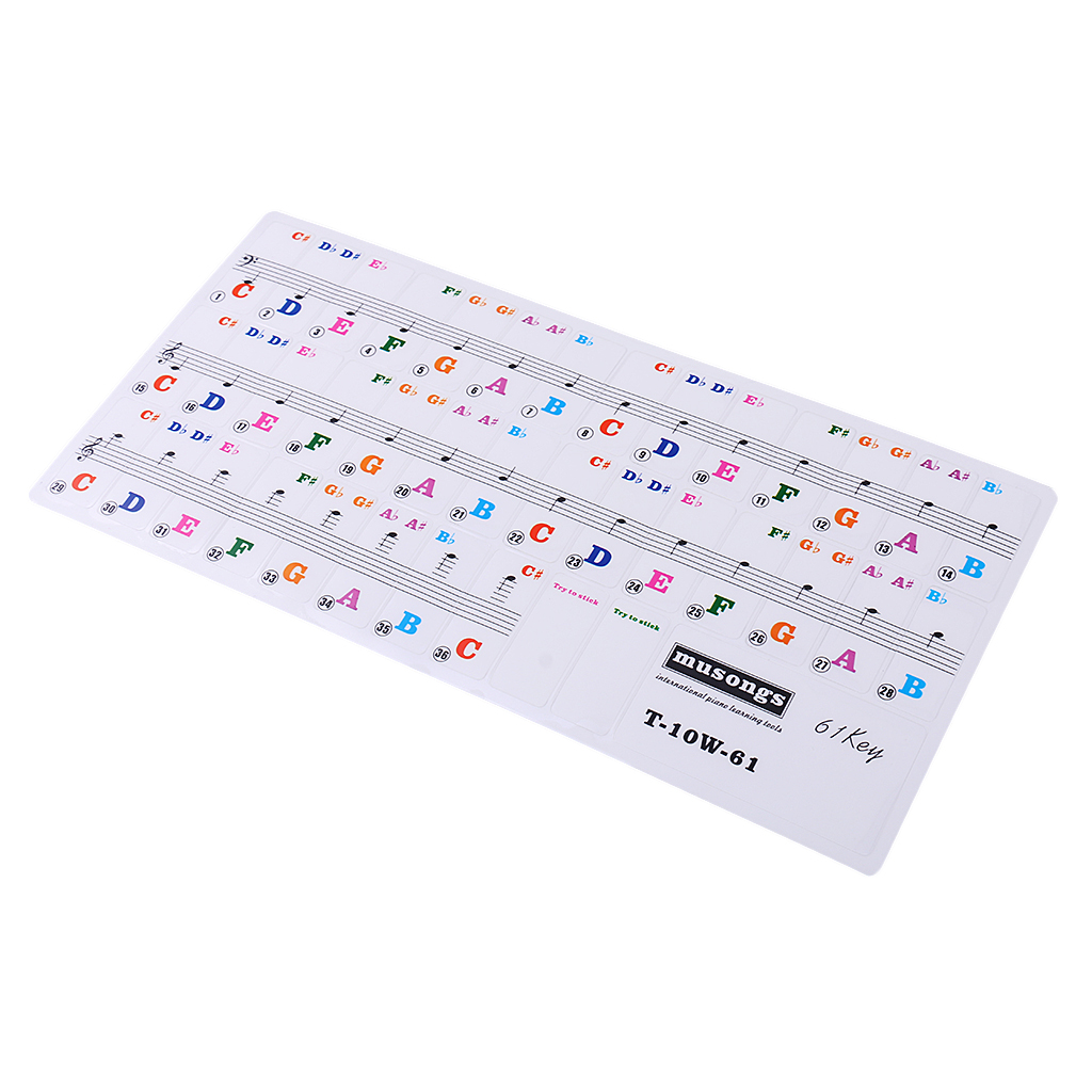 Transparent Piano Note Keyboard Sticker 61 Key Electronic Keyboard Letter Decal for Beginner
Transparent Piano Note Keyboard Sticker 61 Key Electronic Keyboard Letter Decal for Beginner