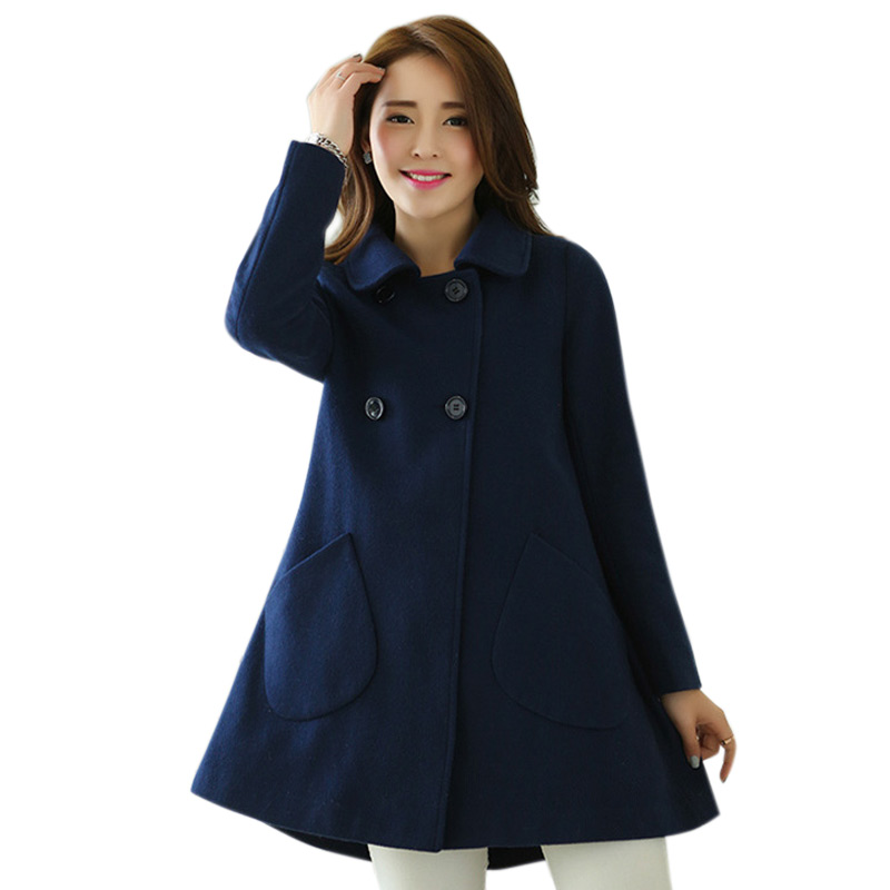 Wholesale-Fashion Women Autumn Coat Double Breasted Wool Peacoat Turn-down Collar Female Jacket HSJ88, Black
Wholesale-Fashion Women Autumn Coat Double Breasted Wool Peacoat Turn-down Collar Female Jacket HSJ88, Black