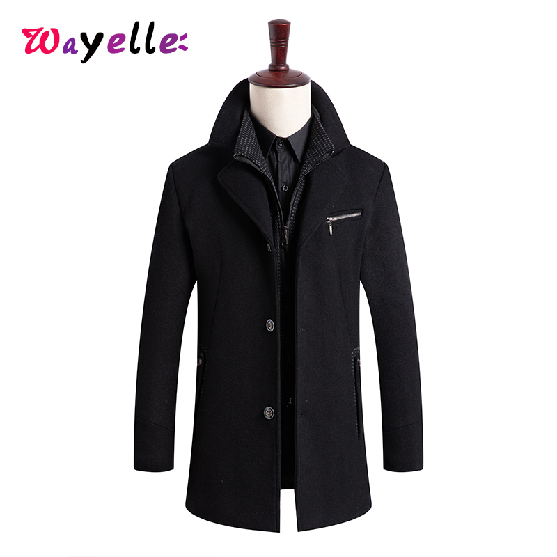 2019 Men's Winter High Quality Warm Woolen Jacket Coats Male Casual Business Fashion Slim Fit Single Breasted Long Outwears, Black
2019 Men's Winter High Quality Warm Woolen Jacket Coats Male Casual Business Fashion Slim Fit Single Breasted Long Outwears, Black