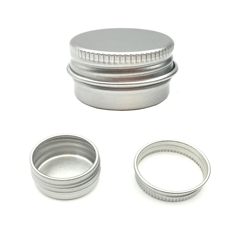 50pcs lot 5g 10g 15g 20g 30g 40g 50g 60g Aluminum Jars Empty Cosmetic Makeup Cream Lip Gloss Metal Aluminum Tin Containers