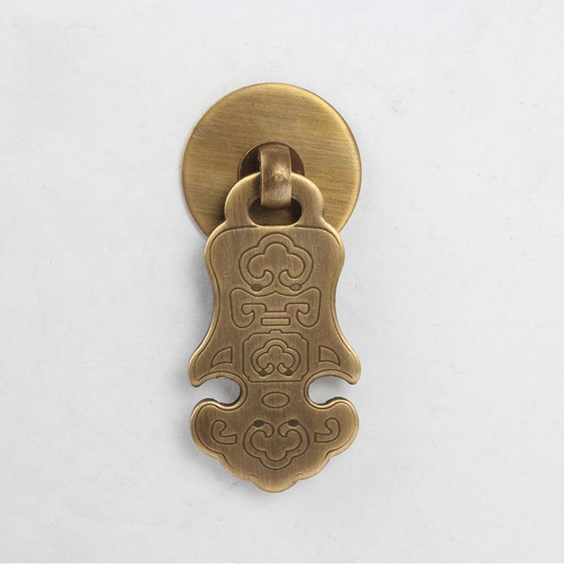 M-style Chinese antique simple drawer knob furniture door handle hardware Classical wardrobe cabinet shoe closet cone vintage pull ring