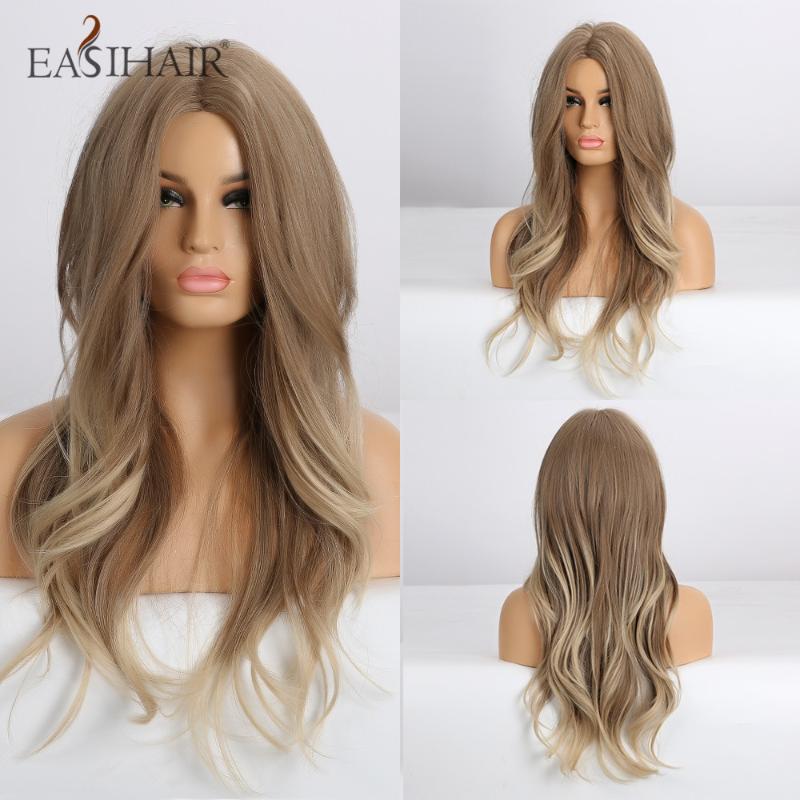 EASIHAIR Blonde Ombre Synthetic Wigs Long Wave Middle Part Wigs for Women Afro Natural Fake Hair Heat Resistant Cosplay Wig, Lc133-1
EASIHAIR Blonde Ombre Synthetic Wigs Long Wave Middle Part Wigs for Women Afro Natural Fake Hair Heat Resistant Cosplay Wig, Lc133-1