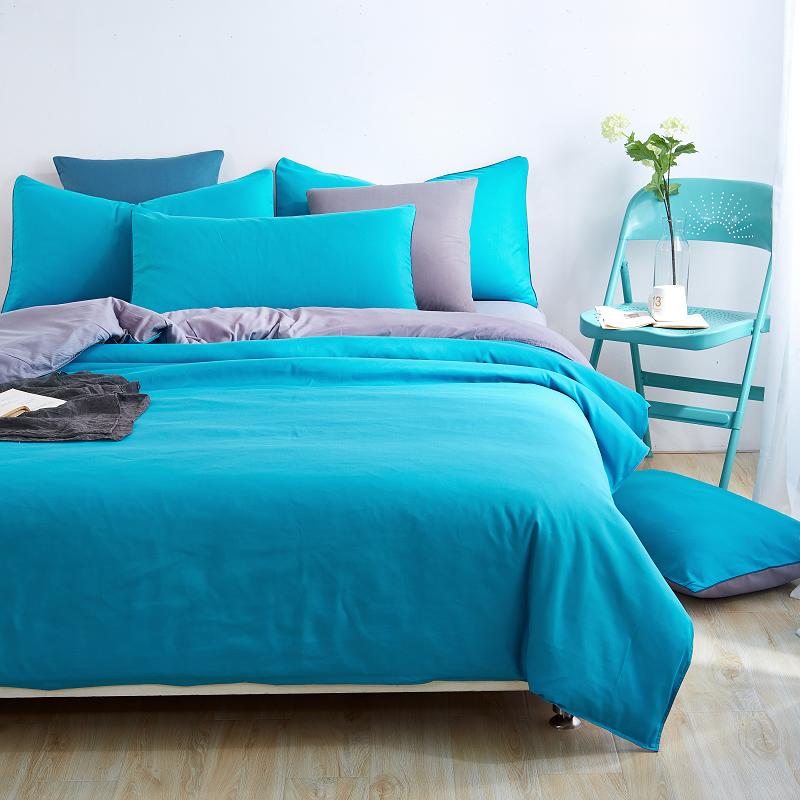 Home textiles,blue+grey solid color bedding sets bedspread King queen full size of quilt cover bed Sheet pillowcase, As pic
Home textiles,blue+grey solid color bedding sets bedspread King queen full size of quilt cover bed Sheet pillowcase, As pic