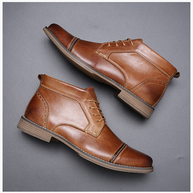 Men Genuine Leather Business Shoes Luxury Designer Top Quality Casual Dress Shoes Comfortable Breathable Wedding Party Shoes