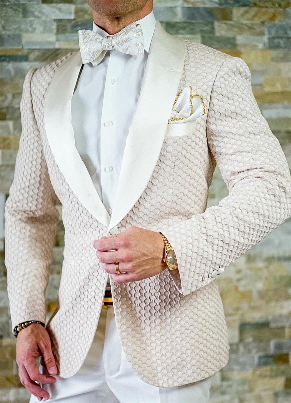 Groom Tuxedos Groomsmen Shawl Lapel New Style One Button Men Suits Wedding/Prom/Dinner Best Man Blazer ( Jacket+Pants+Tie ) M1340, Same as image
Groom Tuxedos Groomsmen Shawl Lapel New Style One Button Men Suits Wedding/Prom/Dinner Best Man Blazer ( Jacket+Pants+Tie ) M1340, Same as image