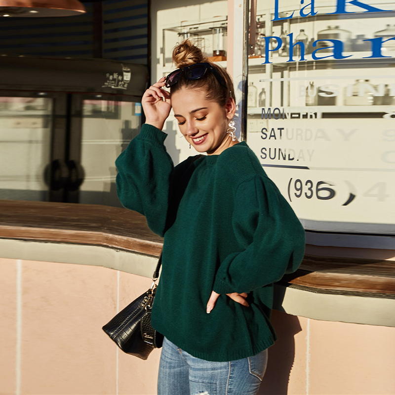 Puff Sleeve Korean Sweater Green Fashion Clothing 2020 New O-Neck Computer Knitted Casual Wear Loos Pullovers Girls Sweaters
Puff Sleeve Korean Sweater Green Fashion Clothing 2020 New O-Neck Computer Knitted Casual Wear Loos Pullovers Girls Sweaters