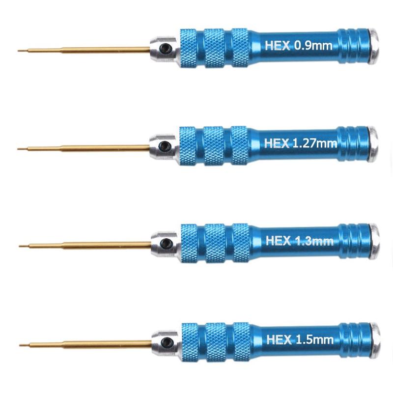 HSS Blue Handle Hex Screwdriver Tool Set for RC Helicopter Repair Tools 0.9/1.27/1.3/1.5mm
HSS Blue Handle Hex Screwdriver Tool Set for RC Helicopter Repair Tools 0.9/1.27/1.3/1.5mm