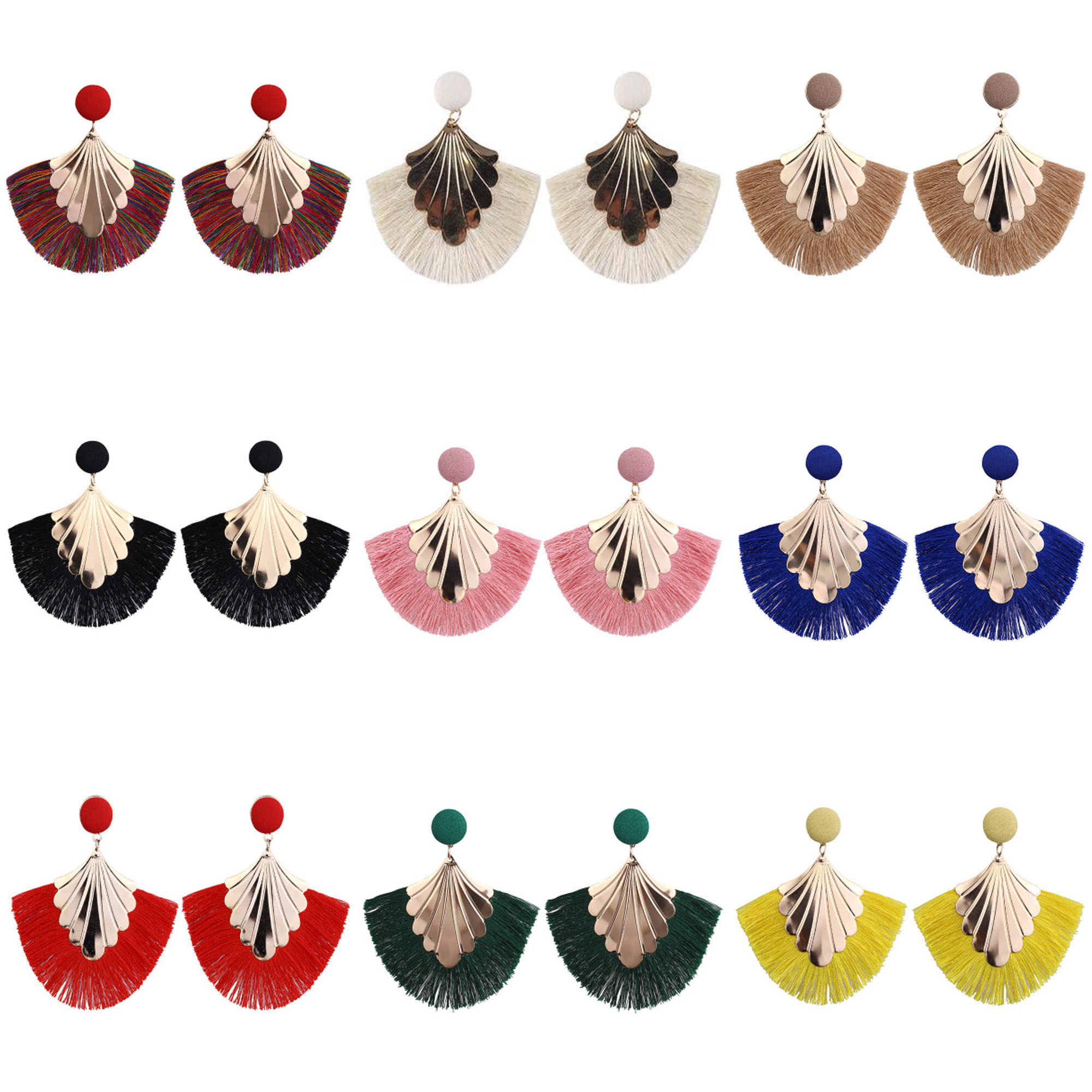 2019 hot fashion brand designer to create creative fashion tassel earrings trend foreign trade jewelry factory direct earrings, Golden;silver
2019 hot fashion brand designer to create creative fashion tassel earrings trend foreign trade jewelry factory direct earrings, Golden;silver