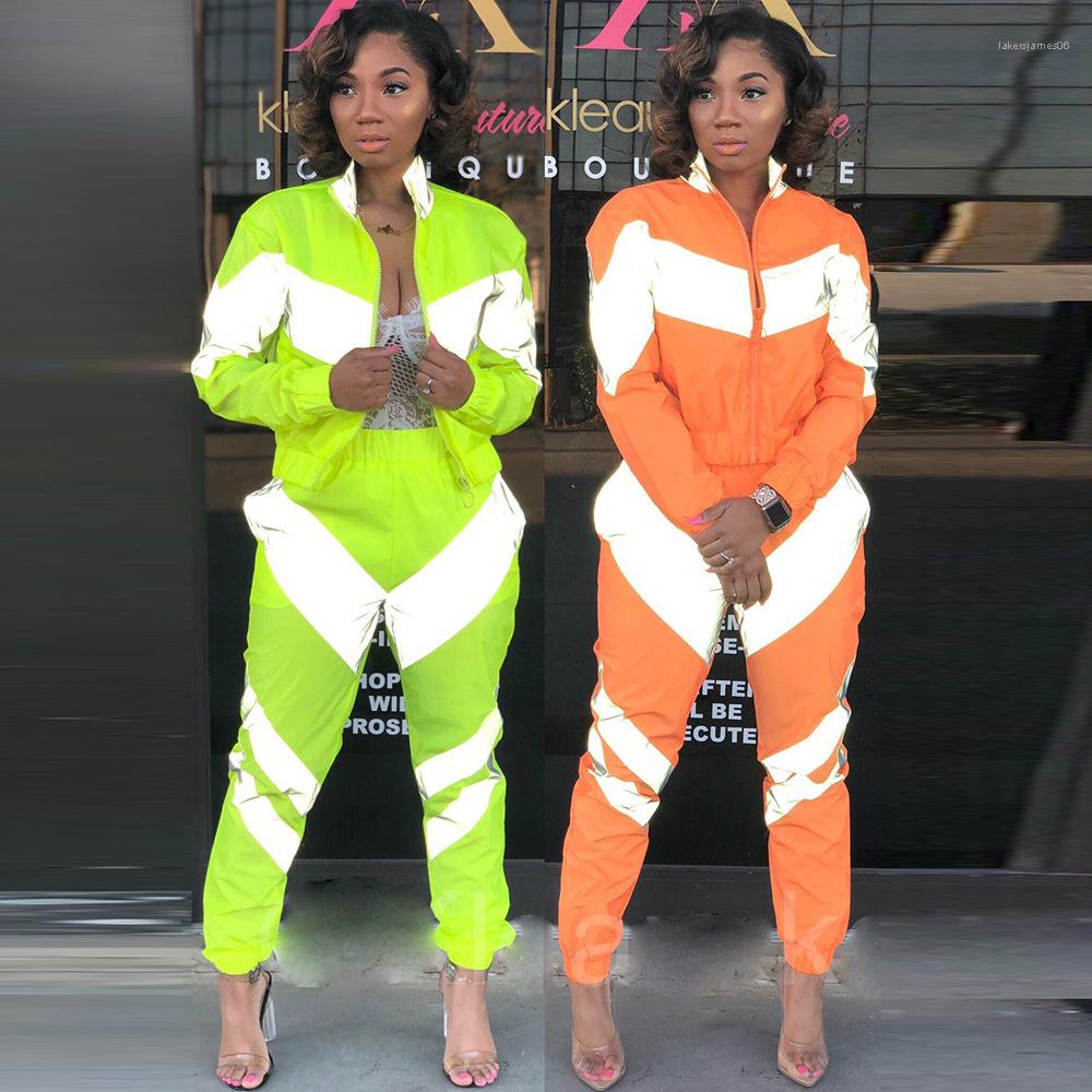 Tracksuits Fashion Stand Collar Zipper Coat 2pcs Street Style Womens Two Piece Sets Reflective Womens Designer, Gray
Tracksuits Fashion Stand Collar Zipper Coat 2pcs Street Style Womens Two Piece Sets Reflective Womens Designer, Gray