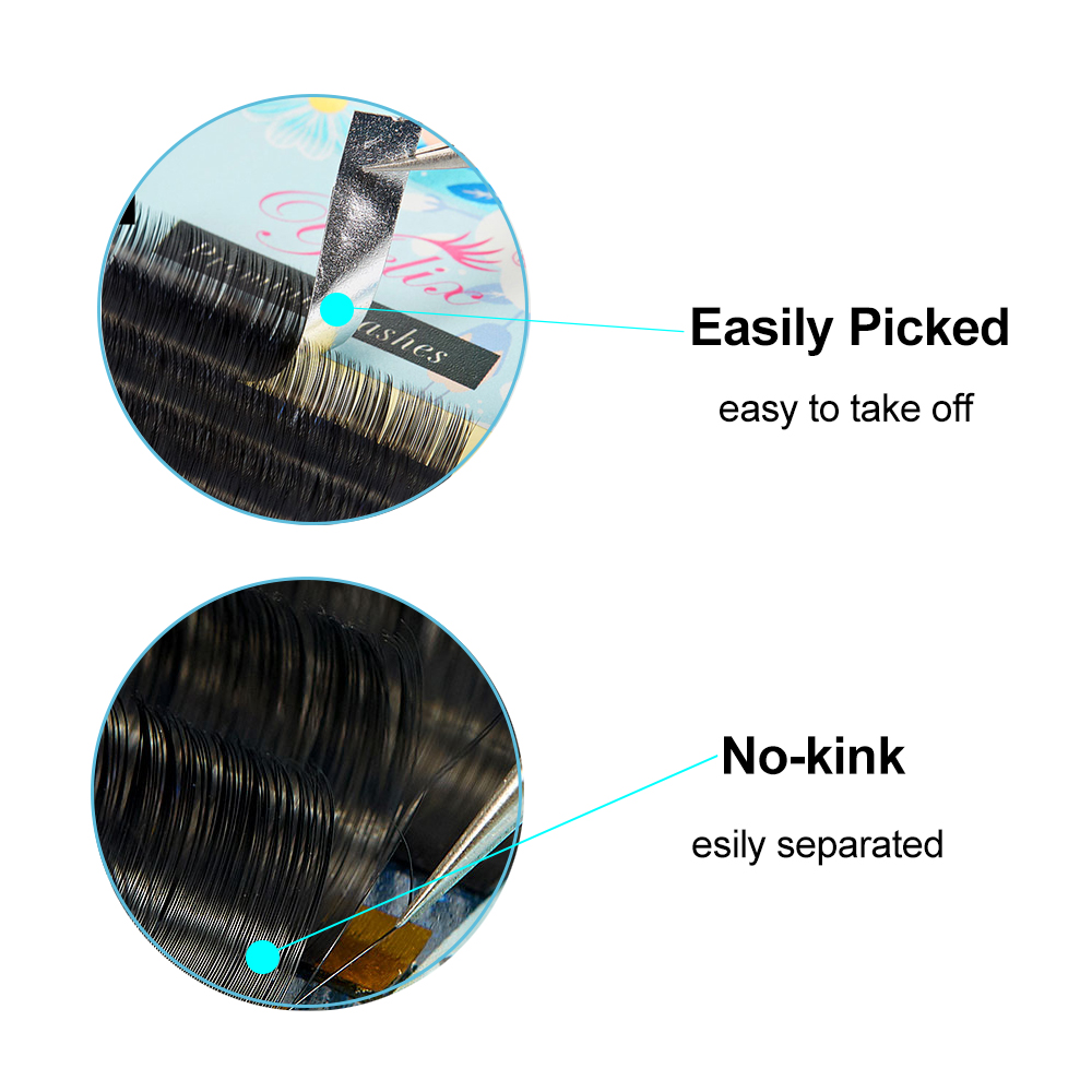 Matte false eyelashes individual mink High Quality 0.07mm silk eye lashes Russian Volume Eyelash Extension Supplies
