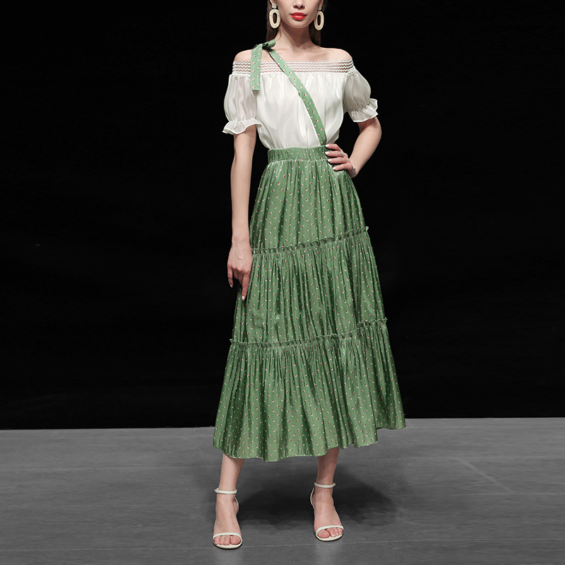 Seifrmann 2020 New Summer Fashion Suit Women' Flare Sleeve Slash Neck Elastic Waist Office Lady Skirts 2 Two Pieces Set, Multi
Seifrmann 2020 New Summer Fashion Suit Women' Flare Sleeve Slash Neck Elastic Waist Office Lady Skirts 2 Two Pieces Set, Multi