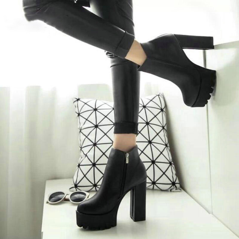 Sexy Ultra High Heels Shoes Woman Female Round Toe Martin Boots Thick Heel Platform Women Shoes Ankle Boots, Black
Sexy Ultra High Heels Shoes Woman Female Round Toe Martin Boots Thick Heel Platform Women Shoes Ankle Boots, Black