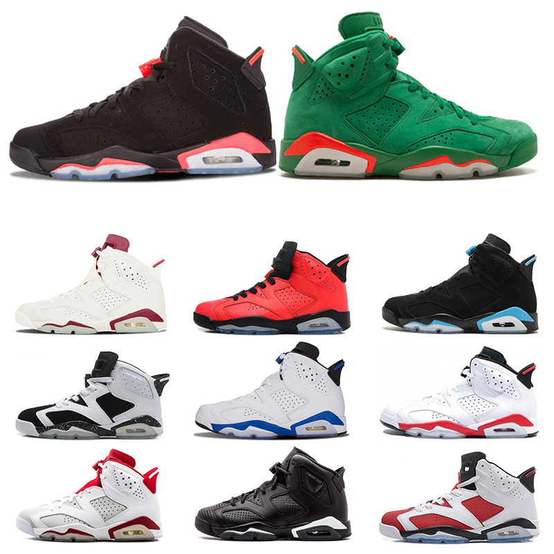 New Infrared Bred 6 6s Men Basketball Shoes Green Suede Gatorade UNC Oreo Carmine Men Sports Sneakers Designer Trainers US 7-13
New Infrared Bred 6 6s Men Basketball Shoes Green Suede Gatorade UNC Oreo Carmine Men Sports Sneakers Designer Trainers US 7-13