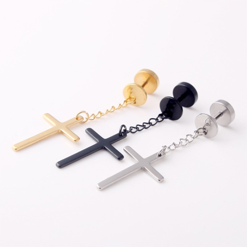9 pairs/set Hip Hop Stud Hoop Earrings New Style Punk Stainless Steel Earrings Jewelry Wholesale