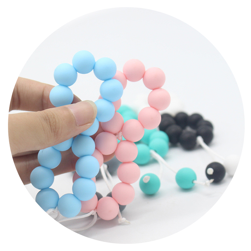 DIY Grade Baby Teethers 12mm Bead Handmade Pacifier Clip Holder Chain Silicone Pacifier Chains Teether Toy for Newborn Gift 
DIY Grade Baby Teethers 12mm Bead Handmade Pacifier Clip Holder Chain Silicone Pacifier Chains Teether Toy for Newborn Gift
