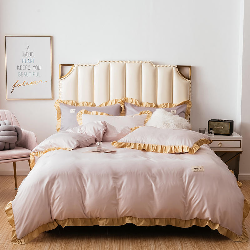 Light Apricot Bedding Set Solid Color Comforter Bedding Sets Long-staple cotton Pillowcases Queen King Size Bed Bed Linen 4pcs, Colour 11 
Light Apricot Bedding Set Solid Color Comforter Bedding Sets Long-staple cotton Pillowcases Queen King Size Bed Bed Linen 4pcs, Colour 11