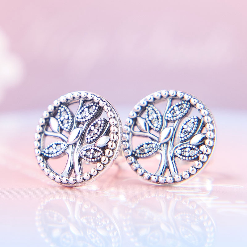 Vintage round life tree earrings for Pandora 925 sterling silver classic temperament with original box ladies earrings holiday gift
Vintage round life tree earrings for Pandora 925 sterling silver classic temperament with original box ladies earrings holiday gift