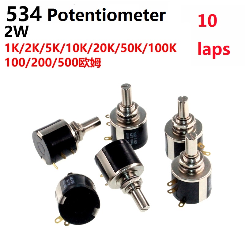 Precision multi-turn wirewound potentiometer 534-11502 534 5K 2W